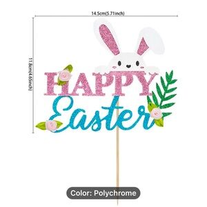 Easter Bunny Cake Topper - Pink and Blue